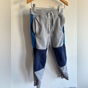 5T Slim Hanna Andersson Joggers Sweatpants Grey Blue Colorblock Boys SEE PHOTOS